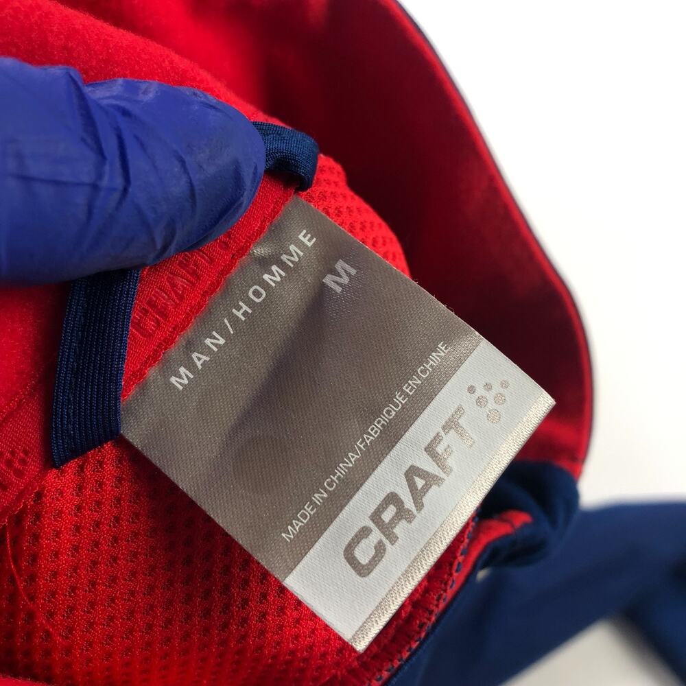 Craft Ventair X Wind Medium Cycling Running Full Zip Mock Neck Jacket Blue MINT - Picture 10 of 10
